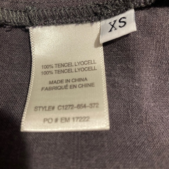 CLOTH & STONE  Sz XS Oversized Tunic Top 100% Lyocel Anthropologie Lace Up Neck - Picture 5 of 8